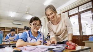 Scene from a class lesson.